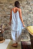 Ole Bubble Cotton Bandana Tunic Vest White
